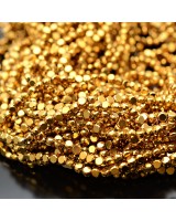 Бусины хрустальные Монетка 4мм цвет Золото, 1 нить(~140 бусин)