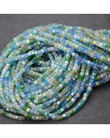 Кубик хрустальные бусины 2мм Микс 4 Морской Бриз, 1 нить(~178 бусин)