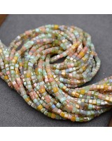 Кубик хрустальные бусины 2мм Микс 6 Оливковый, 1 нить(~178 бусин)