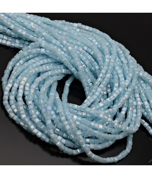 Кубик хрустальные бусины 2мм цвет голубой Фарфор АВ, 1 нить(~185 бусин)
