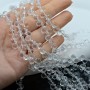 Бусины хрустальные Капелька 6мм цвет Crystal, 1 нить(~100 бусин)
