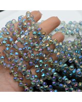 Бусины хрустальные Капелька 6мм цвет Vitrail Blue, 1 нить(~100 бусин)