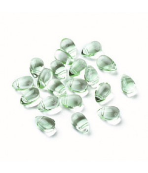 Бусина Капля 9:6мм цвет Светло-зеленый, 10 штук