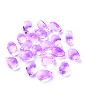 Teardrop Glass Beads 9:6mm color Medium Purple, 10 pieces
