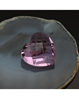 Colgante de cristal Corazón 28mm color Rosa, 1 pieza