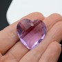 Colgante de cristal Corazón 28mm color Lila, 1 pieza