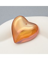 Подвеска хрустальное Сердце 35мм цвет Янтарь, 1 штука