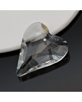 Colgante de cristal Corazón 38mm color Crystal, 1 pieza