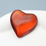 Colgante de cristal Corazón 35mm color Rojo, 1 pieza