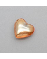 Подвеска хрустальное Сердце 24мм цвет Янтарь, 1 штука