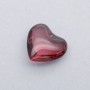 Colgante de cristal Corazón 24mm color Borgoña, 1 pieza