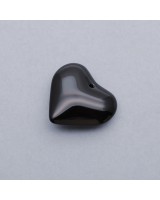 Подвеска хрустальное Сердце 24мм цвет Чёрный, 1 штука
