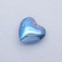 Colgante de cristal Corazón 24mm color Azul, 1 pieza