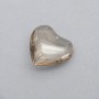 Colgante de cristal Corazón 24mm color Gris, 1 pieza