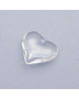 Подвеска хрустальное Сердце 24мм цвет Прозрачный, 1 штука
