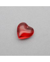 Подвеска хрустальное Сердце 20мм цвет Красный, 1 штука