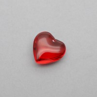 Подвеска хрустальное Сердце 20мм цвет Красный, 1 штука