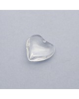 Подвеска хрустальное Сердце 20мм цвет Прозрачный, 1 штука