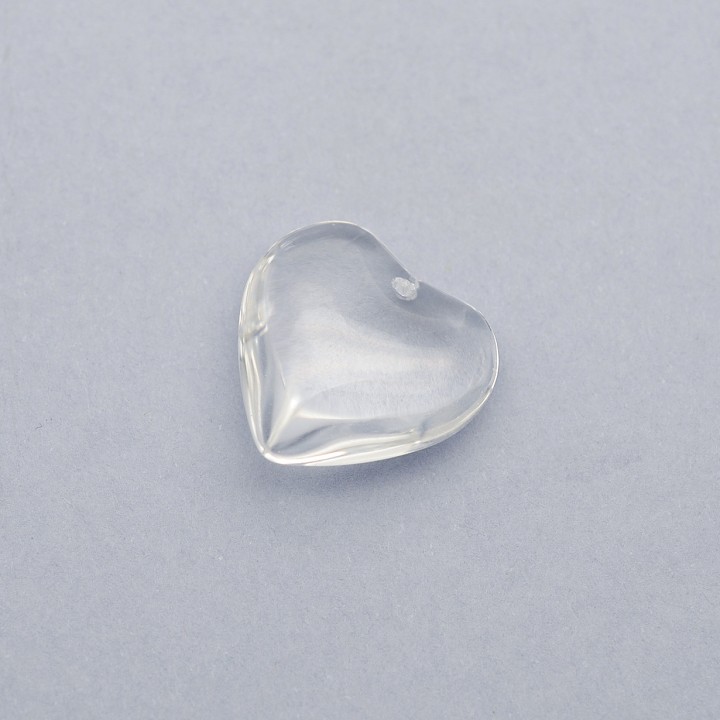 Подвеска хрустальное Сердце 20мм цвет Прозрачный, 1 штука