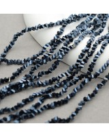 Cuentas de cristal Triangulo 3mm color negro, 1 hilo(~135 cuentas)