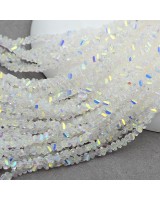 Cuentas de cristal Triangulo 3mm color Diamante amarillo AB, 1 hilo(~135 cuentas)