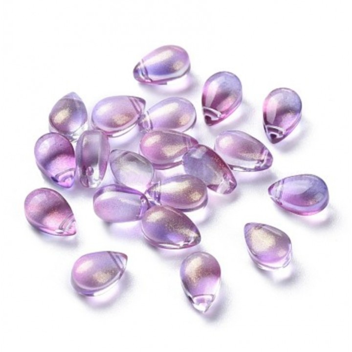 Bead Drop 9:6mm color pink, 10 pieces