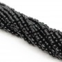 Bead Bone 8mm color black, thread 55cm