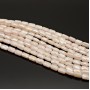 Faceted Rectangle Glass Beads 6:4mm color Beige Porcelain AB, 1 strand (~78 beads)