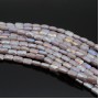 Faceted Rectangle Glass Beads 6:4mm color Lilac Porcelain AB, 1 strand (~78 beads)
