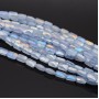 Faceted Rectangle Glass Beads 6:4mm color Blue Jade AB, 1 strand (~78 beads)