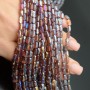 Faceted Rectangle Glass Beads 6:4mm color Lilac AB, 1 strand (~78 beads)