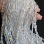 Faceted Rectangle Glass Beads 6:4mm color Crystal AB, 1 strand (~78 beads)