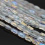 Faceted Rectangle Glass Beads 6:4mm color Crystal AB, 1 strand (~78 beads)