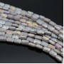 Faceted Rectangle Glass Beads 8:6mm color Lilac Porcelain AB, 1 strand (~72 beads)