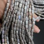 Faceted Rectangle Glass Beads 8:6mm color Lilac Porcelain AB, 1 strand (~72 beads)