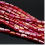 Cuentas de cristal Rectangulo 8:6mm color Porcelana Roja AB, 1 hilo(~72 cuentas)
