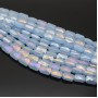 Faceted Rectangle Glass Beads 8:6mm color Blue Jade AB, 1 strand (~72 beads)
