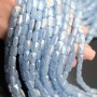 Faceted Rectangle Glass Beads 8:6mm color Blue Jade AB, 1 strand (~72 beads)