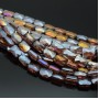 Faceted Rectangle Glass Beads 8:6mm color Lilac AB, 1 strand (~72 beads)