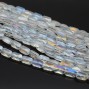 Faceted Rectangle Glass Beads 8:6mm color Crystal AB, 1 strand (~72 beads)