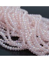 Rondeles facetados de cristal 3:2mm color Rosa AB, 1 hilo(~110 rondeles)
