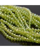 Rondeles facetados de cristal 4:3mm color Perodoto, 1 hilo(~110 rondeles)