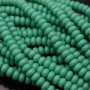 Rondeles 5:8mm vidrio color Esmeralda, 1 hilo(~75 rondeles)
