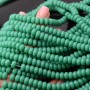 Rondeles 5:8mm vidrio color Esmeralda, 1 hilo(~75 rondeles)