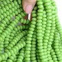 Rondeles 5:8mm vidrio color Manzana Verde, 1 hilo(~75 rondeles)