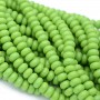 Rondeles 5:8mm vidrio color Manzana Verde, 1 hilo(~75 rondeles)