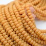 Rondeles 5:8mm vidrio color Mostaza, 1 hilo(~75 rondeles)