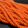 Rondeles 5:8mm vidrio color Naranja, 1 hilo(~75 rondeles)