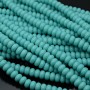 Rondeles 5:8mm vidrio color Turquesa, 1 hilo(~75 rondeles)