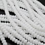 Rondeles 5:8mm vidrio color Blanco, 1 hilo(~75 rondeles)